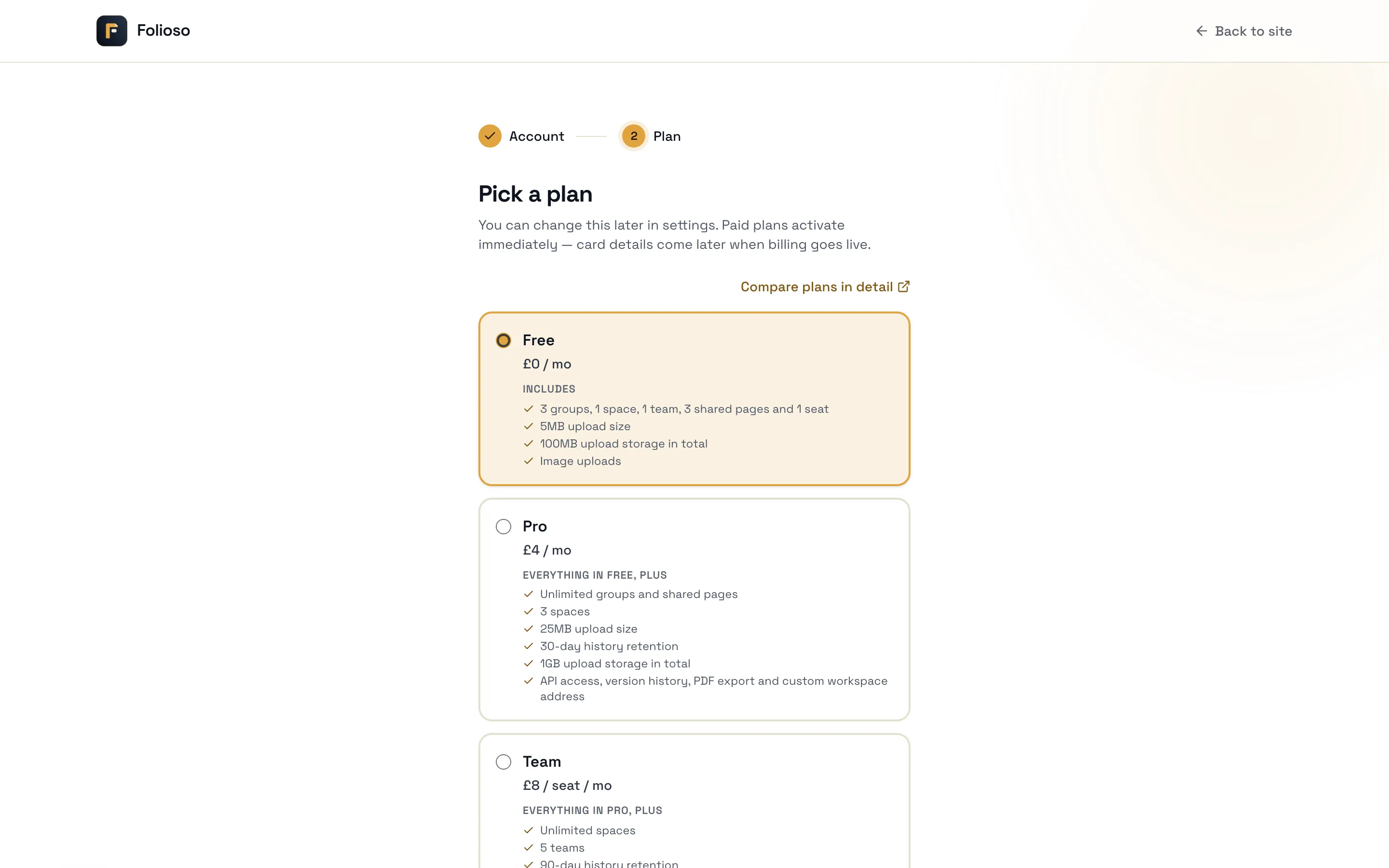 The plan step of registration